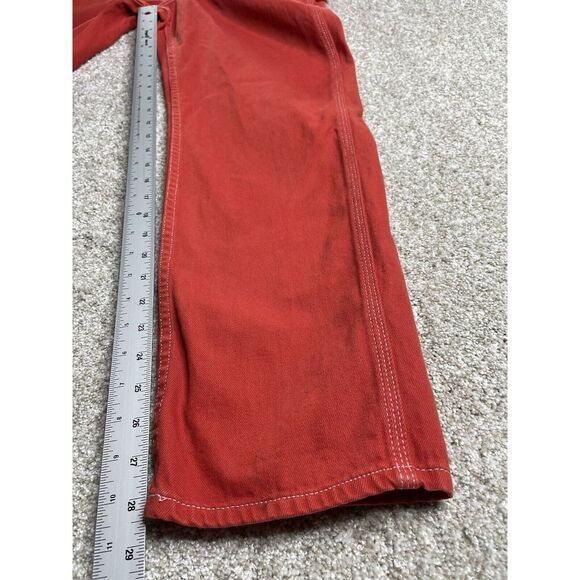 BDG Urban Outfitters Orange/red High Waist Loose Carpenter Jeans Size 25 - Picture 6 of 9